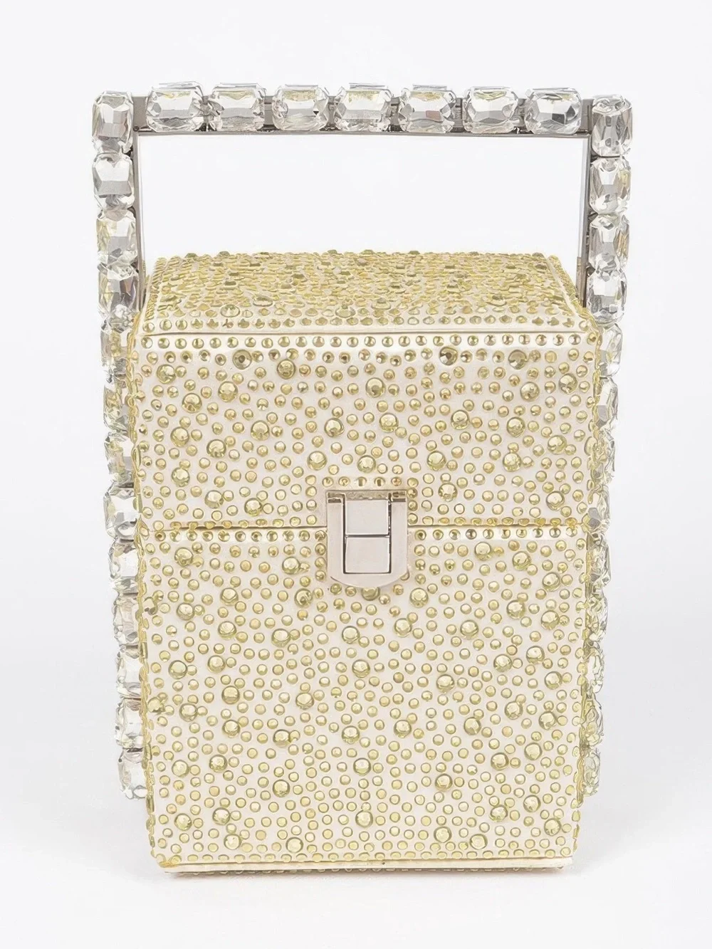 Rhinestone Handle Stoned Party Clutch